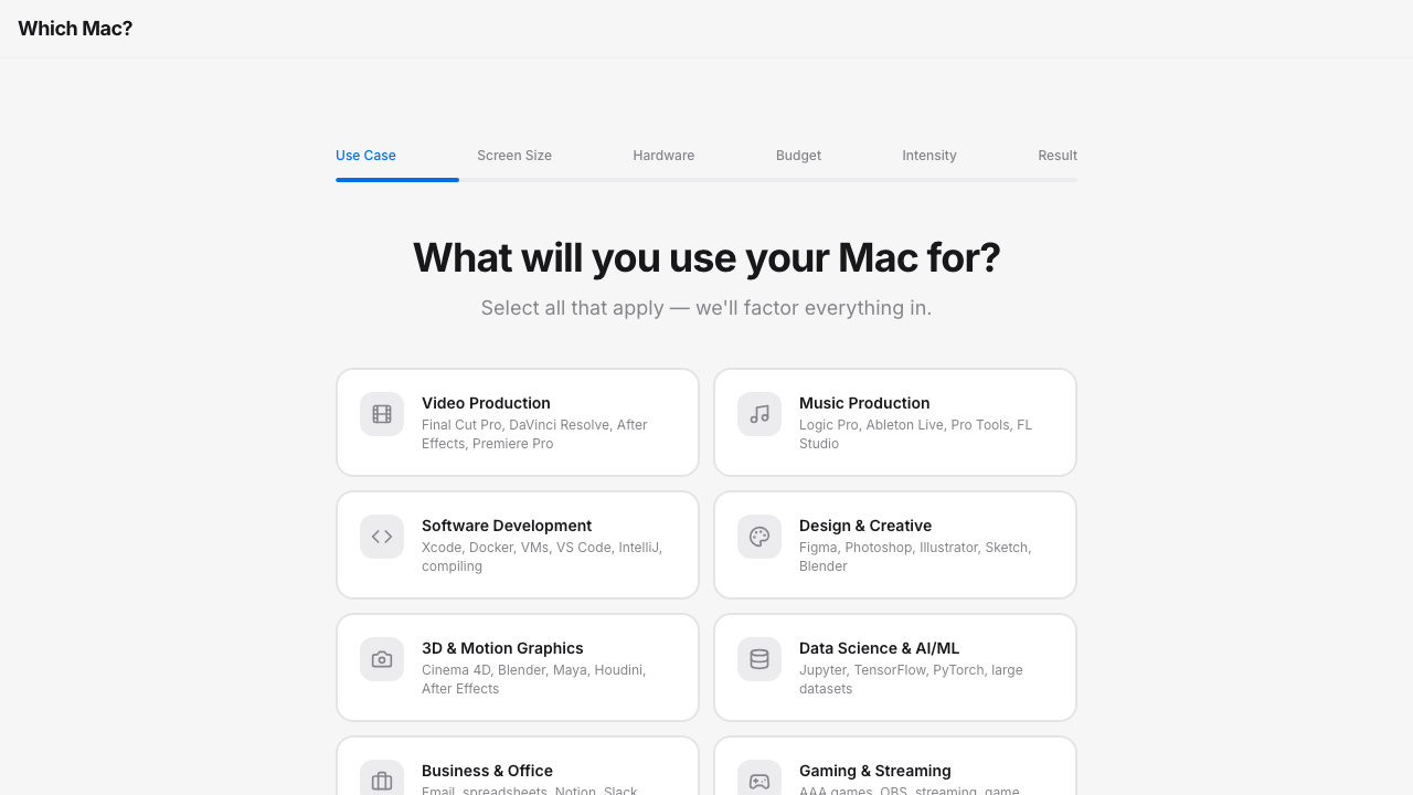 Which Mac? - Find Your Perfect Mac